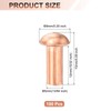 sourcing map 100 Pcs 13/64" x 15/32" Round Head Copper