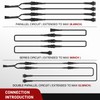 Nilight Extension Cable for Motorcycle LED Strip Lights 4PCS 2