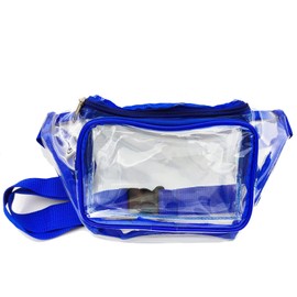 Jonnick Clear Fanny Pack, Stadium Approved Waist Pack, Waterproof Hip Pack with Adjustable Strap for Festival, Sports Games, Travel, Rave and Concerts (Red)