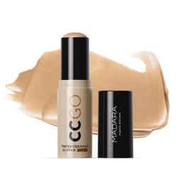 MÁDARA CC GO Stick CC colorato con ceramidi SPF30#40 Sand - Stick correttore 3 in 1 con protezione solare minerale, uniforma il tono della pelle, copre arrossamenti e macchie