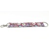 Fabric Pattern Wristlet Key Fob Key Chain with Split Ring