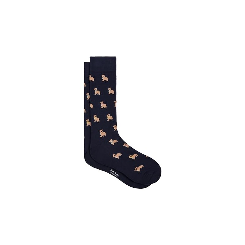 PS Paul Smith Men's Bulldog Socks, Blue, One Size