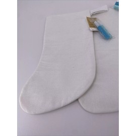 Horizon Let’s Create Blank White Fabric Stockings To Decorate Embellish Lot Of 3