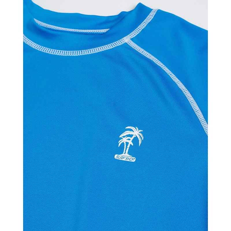 iXtreme Little Boys' Palm Tree Rash Guard, Royal, 7