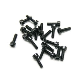 20pcs M3x10mm Socket Head Cap Screws 6063 Aluminum Hex Socket (Anodized Colors) (Black)