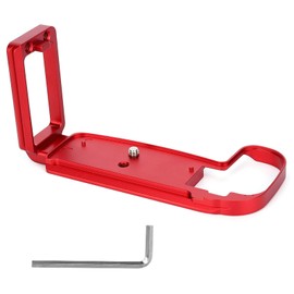 Camera L-Plate Quick Release L-Plate Portable L-shaped Metal Quick Release Plate Bracket Handle for -R Mirrorless Camera (Red)
