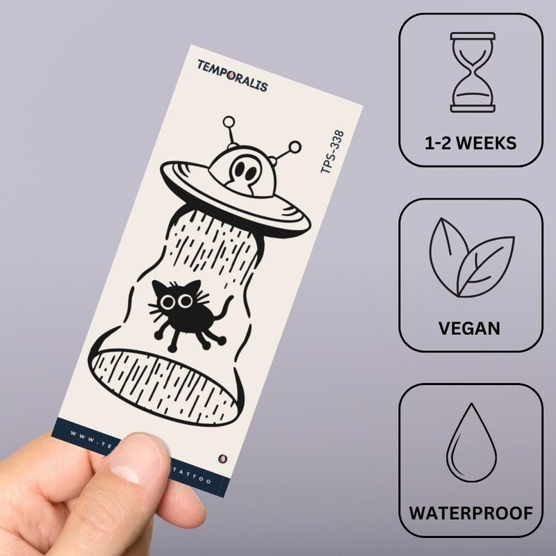 Fake Tattoo Alien - Temporalis® | Temporary Tattoos for Adults