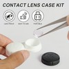 KyltoSynth Contact Lens Case, Black and White Contacts Case，2 Pcs,