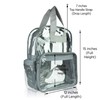 DALIX Clear Backpack Bags Smooth Plastic Light Gray Transparent See
