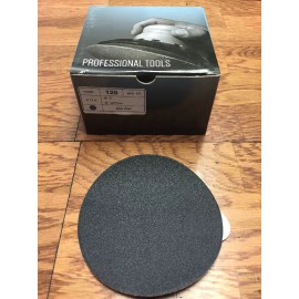 Safer 5" Silicon Carbide PSA Sand Paper 120 Grit, Pack of 50