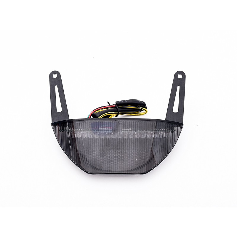 TOPZONE Motorcycle Tail Light Smoke LED Sequential Taillight with Integrated