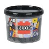 Simba 104118895 - Blox, 40 schwarze Klemmbausteine für Kinder ab