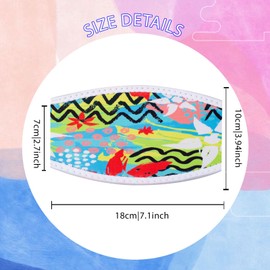 Diving Mask Slap Straps Cover Neoprene Creative Retro Swimming Goggles Glasses Strap Head Band Parts Accessories For Diving, Ocean Flower, Medium