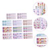Baluue 11pcs Glitter Rainbow Toenail Stickers Easy DIY Nail Art