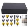 Darts Kit 12 Dart Tail Flights Shafts Black Nickel Copper