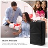 Abiudeng Stand Up Travel Makeup Bag, Small Black Waterproof Cosmetic