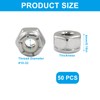 Litoexpe #10-32 Nylon Insert Hex Lock Nuts 50 Pcs, 304