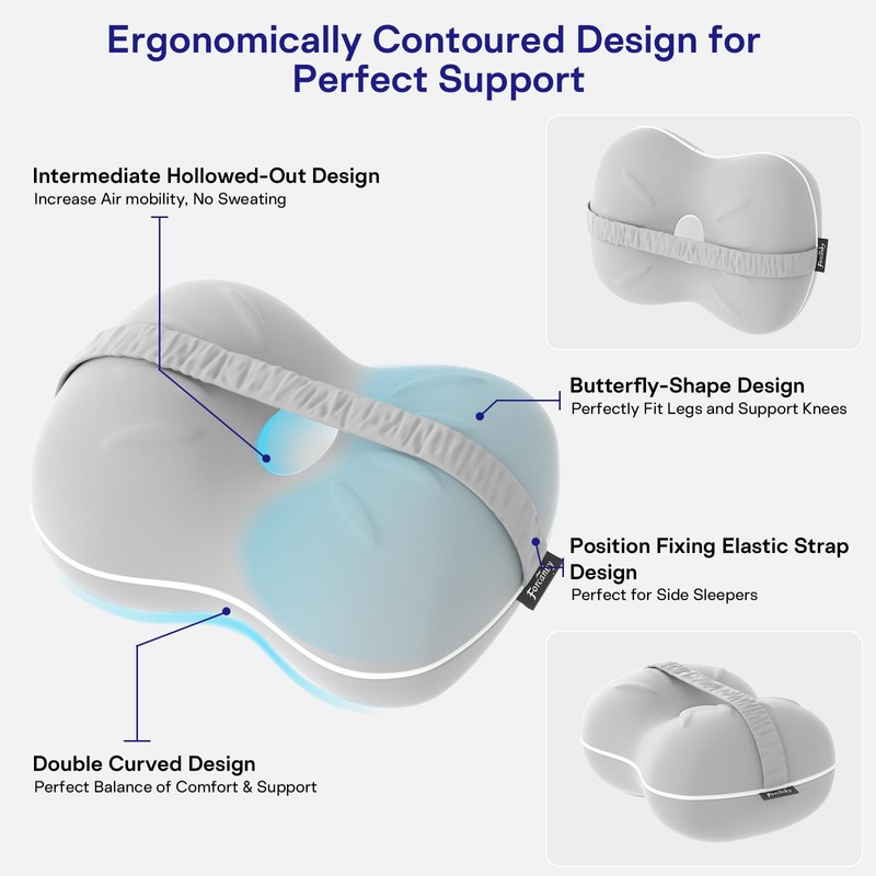 Leg & Knee Pillow for Side Sleepers - Smooth Spine
