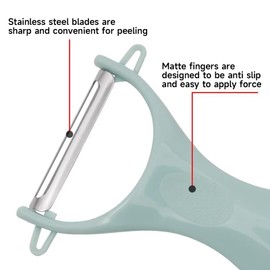 Xpzkaiyue Kitchen peeler, potato peeler, vegetable peeler, carrot peeler, peeler, planer knife 3pcs/ packet Silver/pink/green