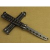 SNS Butterfly Trainer Training Dull Tool Black Metal knife Practice
