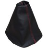 AERZETIX: Gear Stick Gaiter Faux Leather Black with Red Stitching