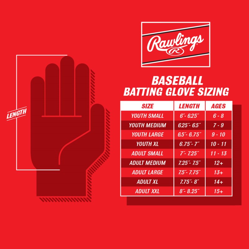 Rawlings | ICON Baseball Batting Gloves | White | Adult