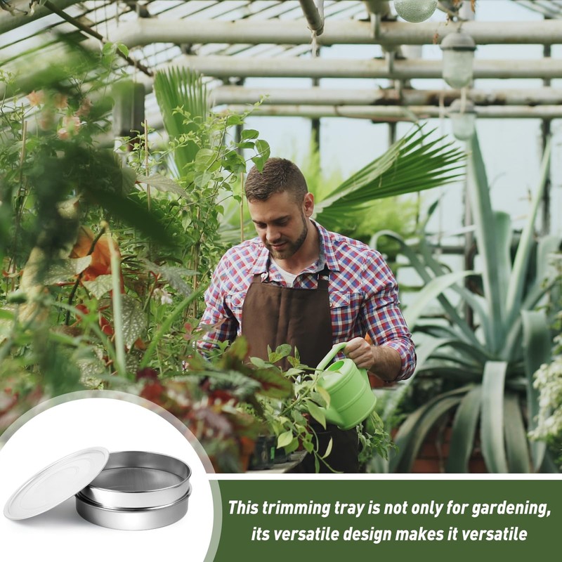 Yaocom 9 Pcs Trim Tray Kit Stainless Steel Trimming Tray