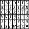 4 Inch Letter Stencils, 42 Pieces, Reusable Letter and Number