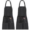 XIEJINJIA 2 Pack Adjustable Apron with Pockets Chef Kitchen Restaurant