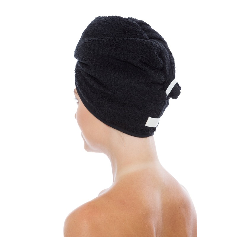 Texere Women's Bamboo Viscose Hair Towel (Tya, Black, U) Quick
