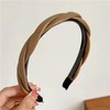 Headband - Faux Leather Headband Cross Twisted Braided Rope Style