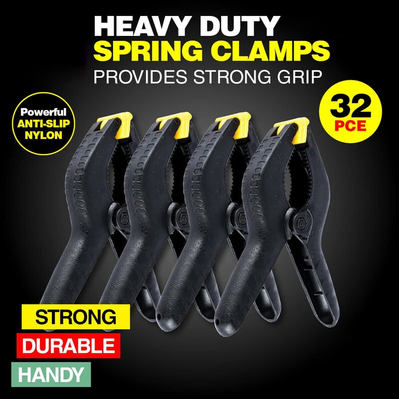 32PCS Nylon Spring Clamps Set Quick DIY Tools Grip Plastic