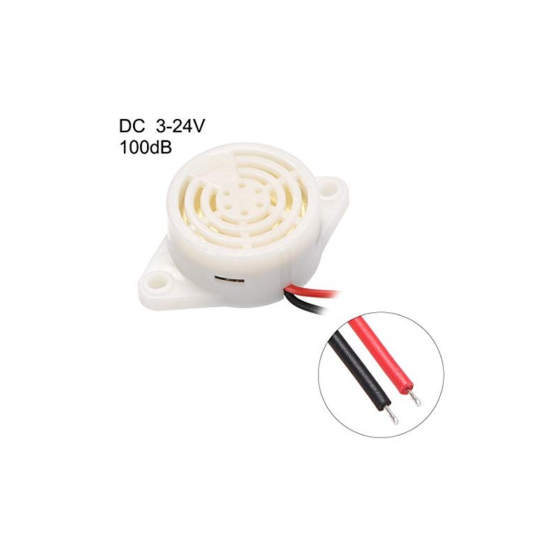 sourcing map 5 Pcs DC3-24V Active Electronic Buzzer Piezo Alarm