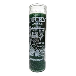 Generic Lucky Money Drawing Green 7 Day Candle