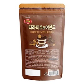 MURGERBON Tiramisu Chocolate Coated Almonds 6.7oz - Korean Tiramisu Almond for Whole Family, Resealable Bags Almonds Bulk, Afternoon Snacks for Office Workers and Students, Perfect Lunch Snacks for Adults, Korean Almonds, Korean Snacks, Chocolate Covered