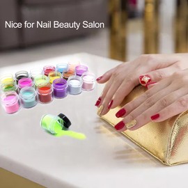 18 Colors Acrylic Nail Art Carving Powder Nail Decoration Powder Set Nail Art Pigment 3D DIY Decoration Set