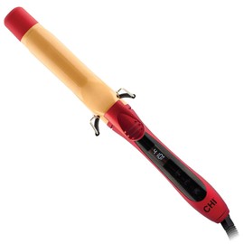 CHI Air Ca1038 Tourmaline Ceramic Curling Iron, Creates Luxurious Waves & Curls, Reduces Frizz & Static & Adds Shine, 1.5" Iron, Fire Red