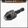 HARFINGTON Keyless Drill Chuck 1/4" Hex Shank Chuck Conversion Adapter