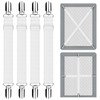 HDXH 4 PCS Bed Sheet Clips,Adjustable Bed Sheet Straps,Adjustable Bed