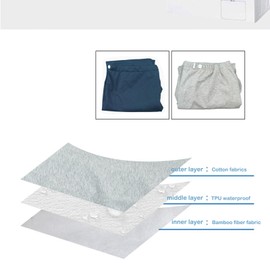 DEEYOTA Patient Diaper Pants,Adult Bedwetting Waterproof Pants,Elderly Incontinence Care Pants,Adult Anti Side Leakage Diaper Pants,Men and Women Universal Non-Wet Bed Washable Cloth Diapers