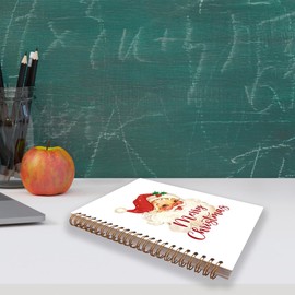 VNWEK Vintage Santa Christmas Journal Notebook, Santa Gifts, Merry Christmas Journal, Christmas Journal, Notebook Gifts for Christmas, Writing Spiral Notebook 5.5x8.3