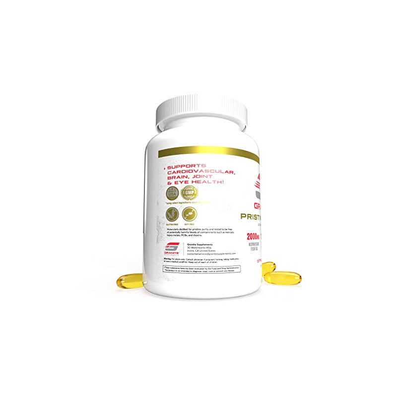 Granite® Prístino Omega (60 cápsulas blandas, sabor cítrico) Omega-3 de