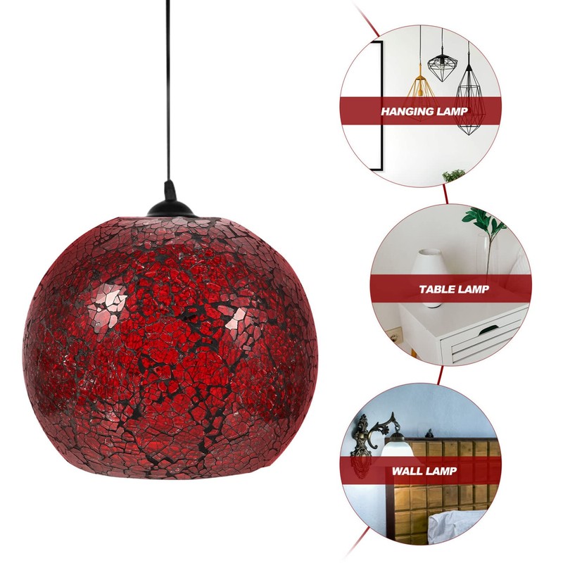 SHERCHPRY Retro Wall Light Shade E26 E27 Vintage Glass Lampshade