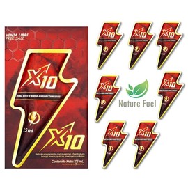 X10 Natural Fitness Energy Multivitamin Supplement for Men & Women 7-pack (15ml each) Dietary Supplement - Specification: 2 Boxes X10