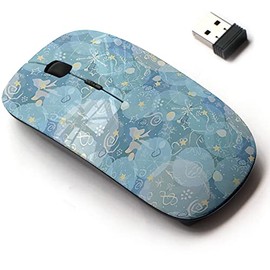 2.4G Wireless Mouse with Cute Pattern Design for All Laptops and Desktops with Nano Receiver - Winter Cute