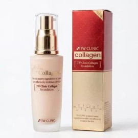 3W 클리닉 콜라겐 파운데이션 50ml , 21호 투명 베이지 3W Clinic Collagen Foundation 50ml, No. 21 Transparent Beige