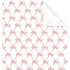 JarThenaAMCS 6 Sheets Pink Bow Wrapping Paper -Not Roll- Gift