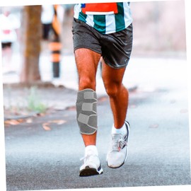 Mikinona Adjustable Outdoor Sports Leg Sleeve Elastic Shin Guard Support for Running Comfortable Fit for All Durable Leg Protection for Athletes Grey Color