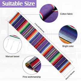 15 Pcs Mexican Table Runner Fiesta Mexican Theme Party Decoration for Cinco de Mayo Fiesta Party Serape Zarape Table Runner 14 x 84 Inch (Classic Style)