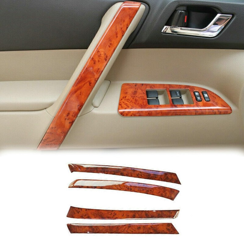 4Pcs/Set Peach Wood Grain Door Panel Strip Trim Interior Door